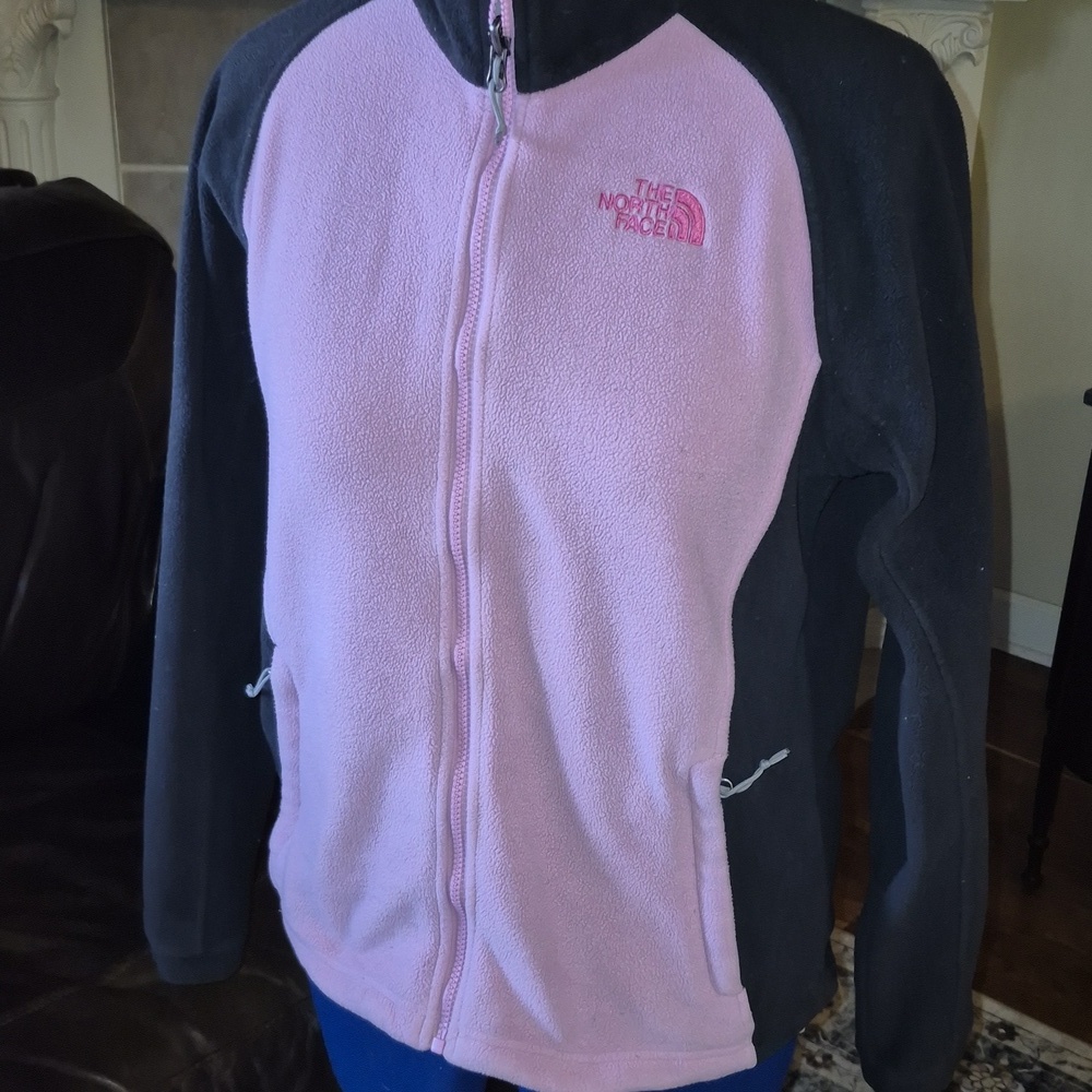 NorthFace Womens Sz L. Breast Cancer Awareness Fleece Full Zip .(#1515A)